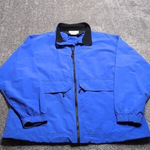 Vtg Wintergreen Jacket Mens Large Blue Full Zip Handmade In Ely Minnesota *RARE*